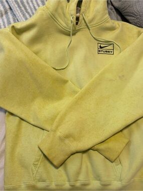 Nike Stussy collab  Light Yellow Pullover Hoodie